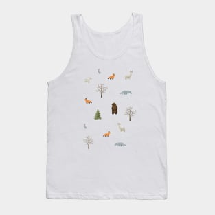 Winter Forest Animals Tank Top